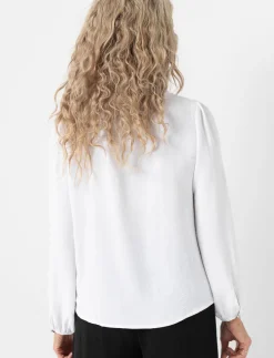 Solid Long-sleeve Blouse