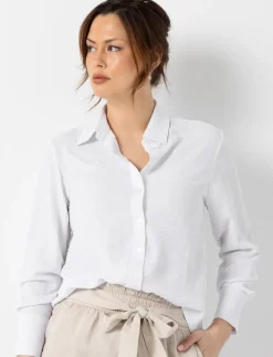 Solid Long-sleeve Blouse