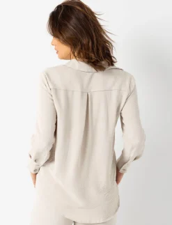 Solid Long-sleeve Blouse