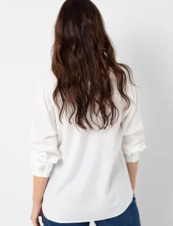 Solid Long-sleeve Blouse