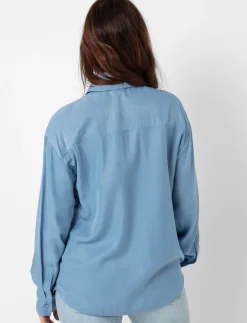 Solid Long-sleeve Blouse