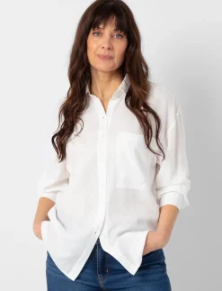 Solid Long-sleeve Blouse
