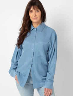 Solid Long-sleeve Blouse
