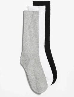 Solid Mid Calf Socks - Pack of 3