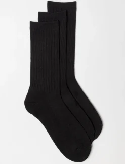 Solid Mid Calf Socks - Pack of 3
