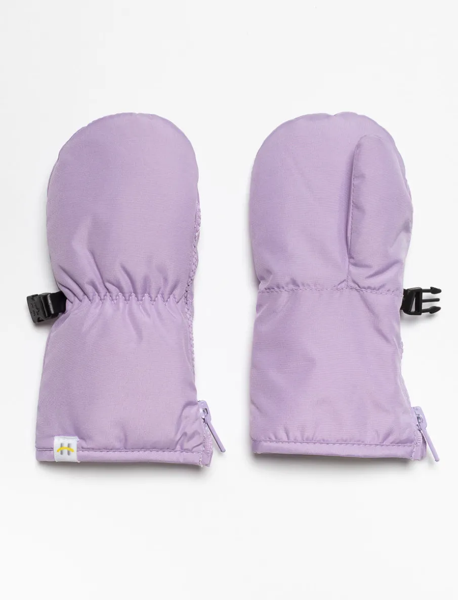 Solid Mittens with Zippers