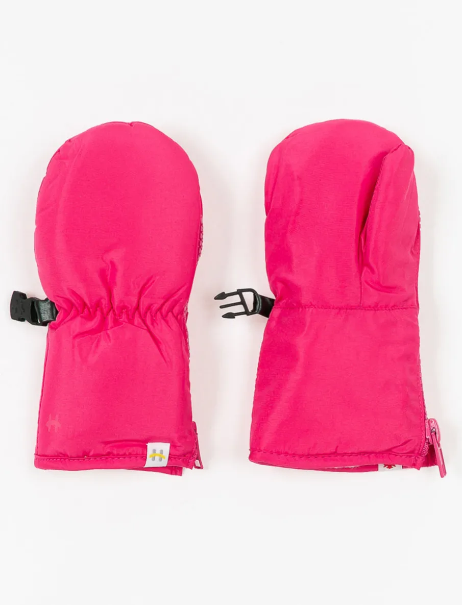 Solid Mittens with Zippers