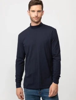 Solid Mock-neck T-shirt