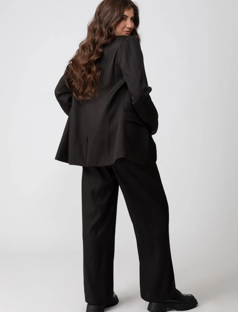 Solid One-button Blazer