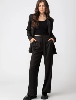 Solid One-button Blazer