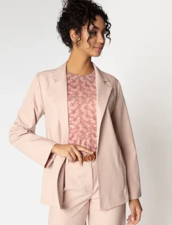 Solid Open Blazer