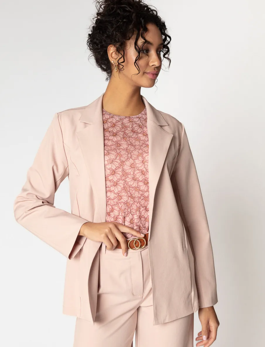 Solid Open Blazer