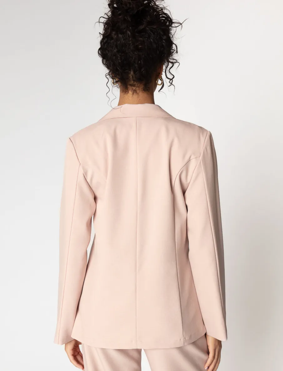 Solid Open Blazer