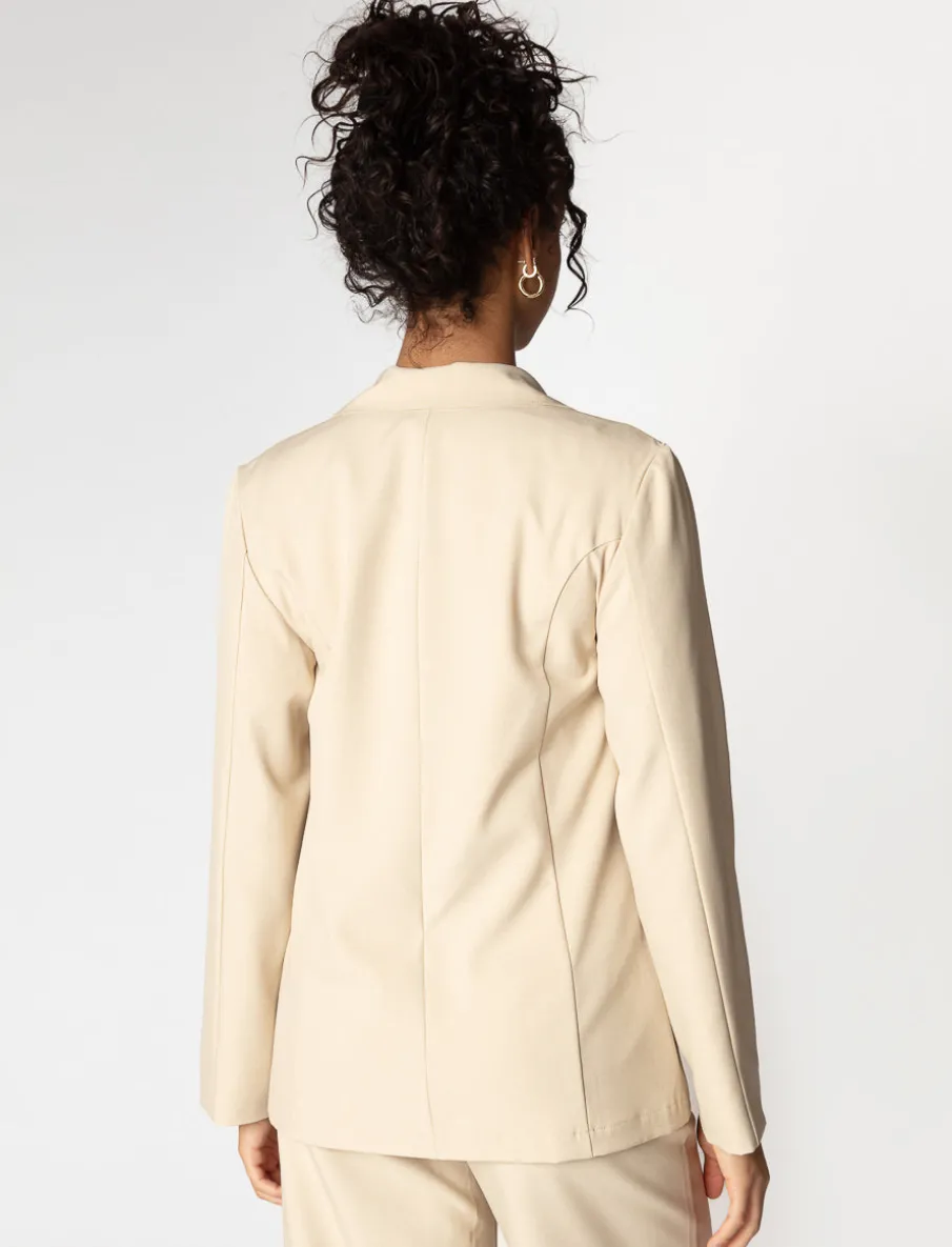 Solid Open Blazer