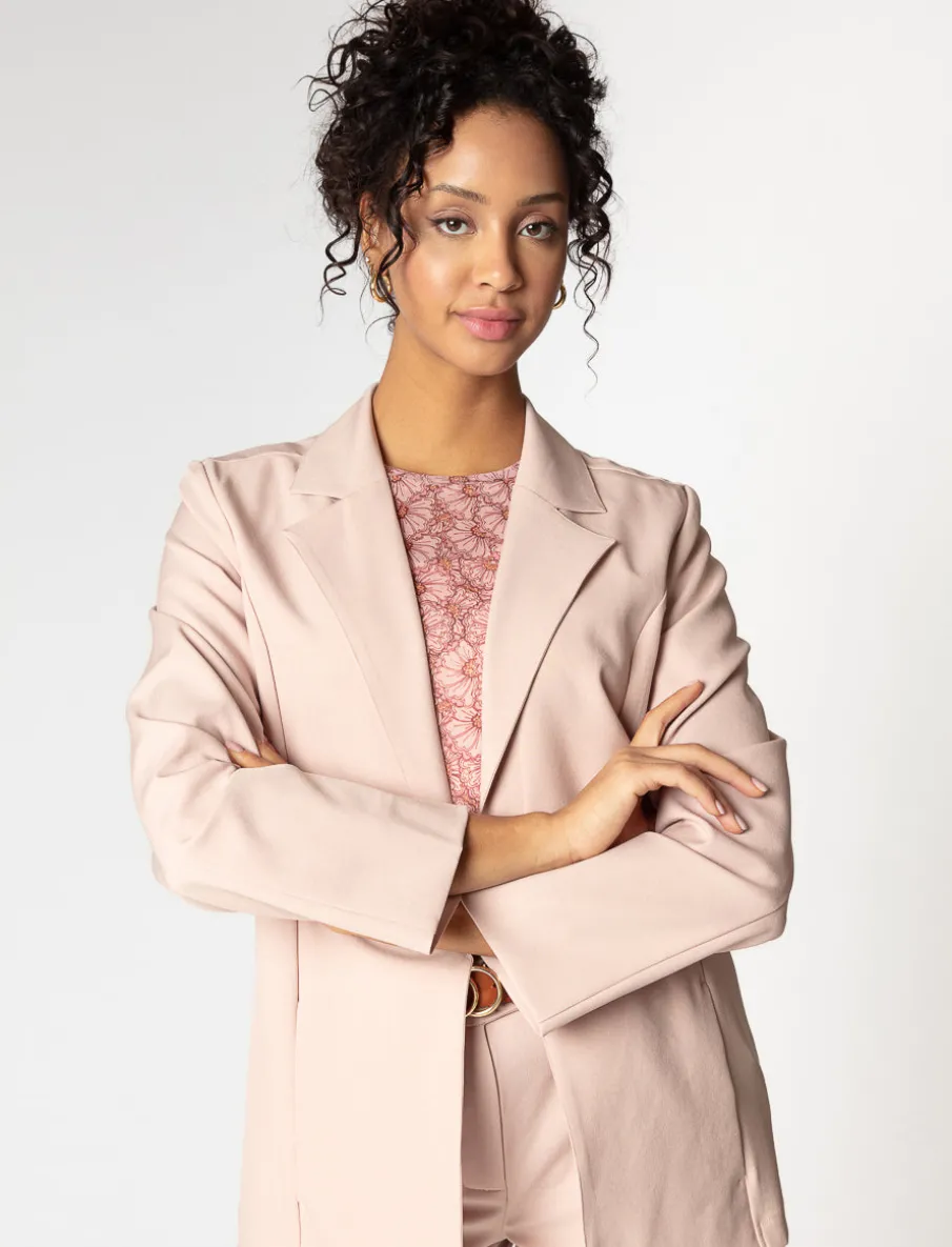 Solid Open Blazer