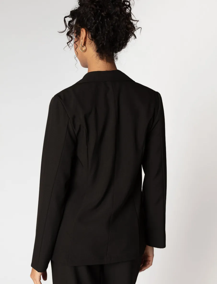 Solid Open Blazer