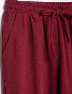 Solid Pants with Elastic Waistband