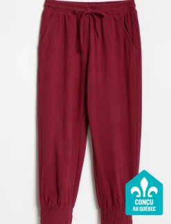 Solid Pants with Elastic Waistband