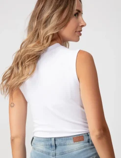 Solid Ribbed Tank Top