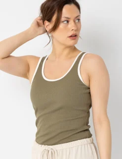 Solid Ribbed Tank Top