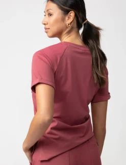 Solid Round Neck Scrub Top