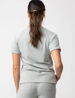 Solid Round Neck Scrub Top