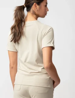 Solid Round Neck Scrub Top