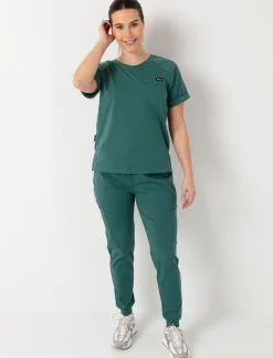 Solid Round Neck Scrub Top