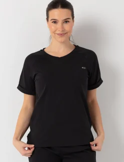 Solid Round Neck Scrub Top