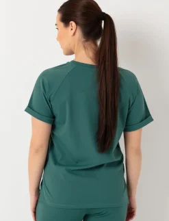 Solid Round Neck Scrub Top