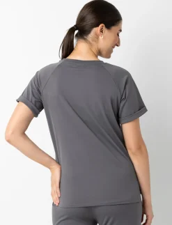 Solid Round Neck Scrub Top