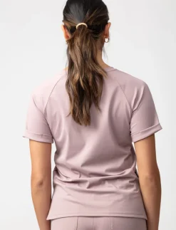 Solid Round Neck Scrub Top