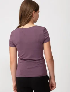 Solid Scoop Neck T-shirt
