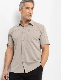 Solid Shirt with Zipped Pocket
