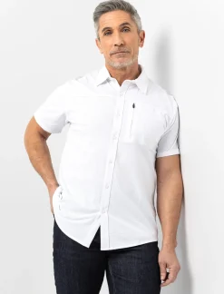 Solid Shirt with Zipped Pocket