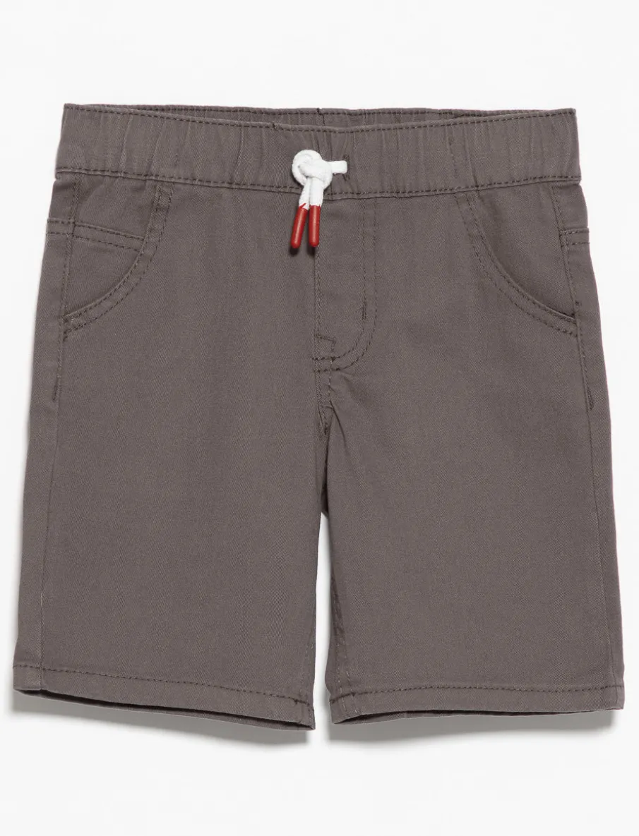 Solid Shorts with Elastic Waistband