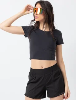 Solid Shorts with Elastic Waistband