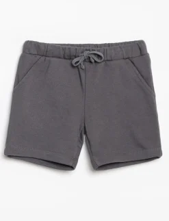 Solid Shorts with Elastic Waistband
