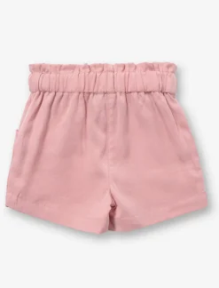 Solid Shorts with Shirred Waistband