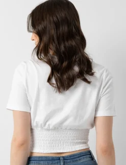 Solid Smocked T-shirt