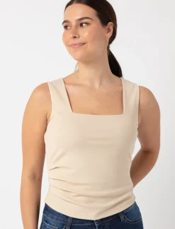 Solid Square-neck Tank Top