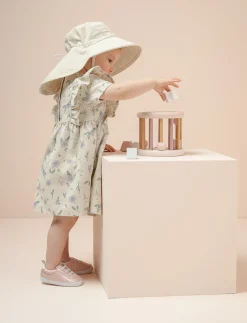 Solid Sun Hat with Drawstring