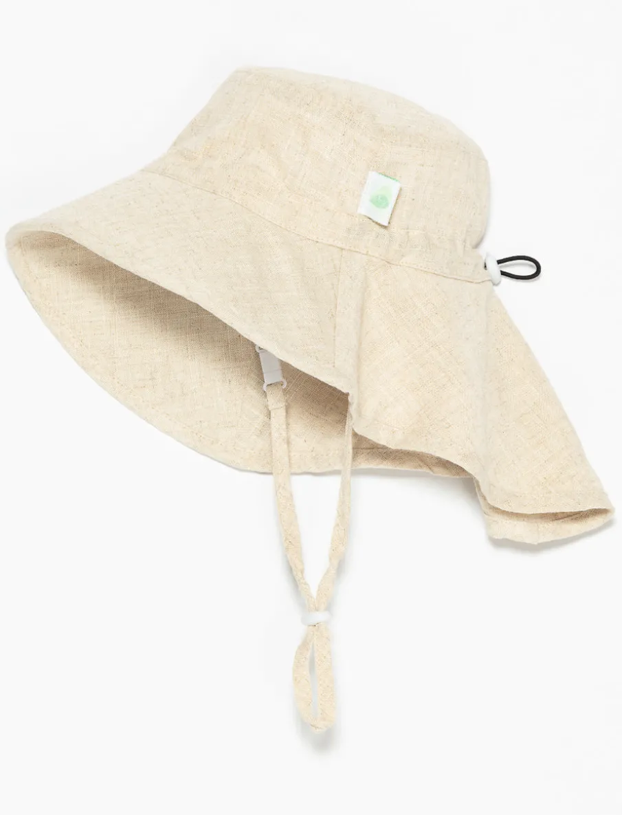 Solid Sun Hat with Drawstring