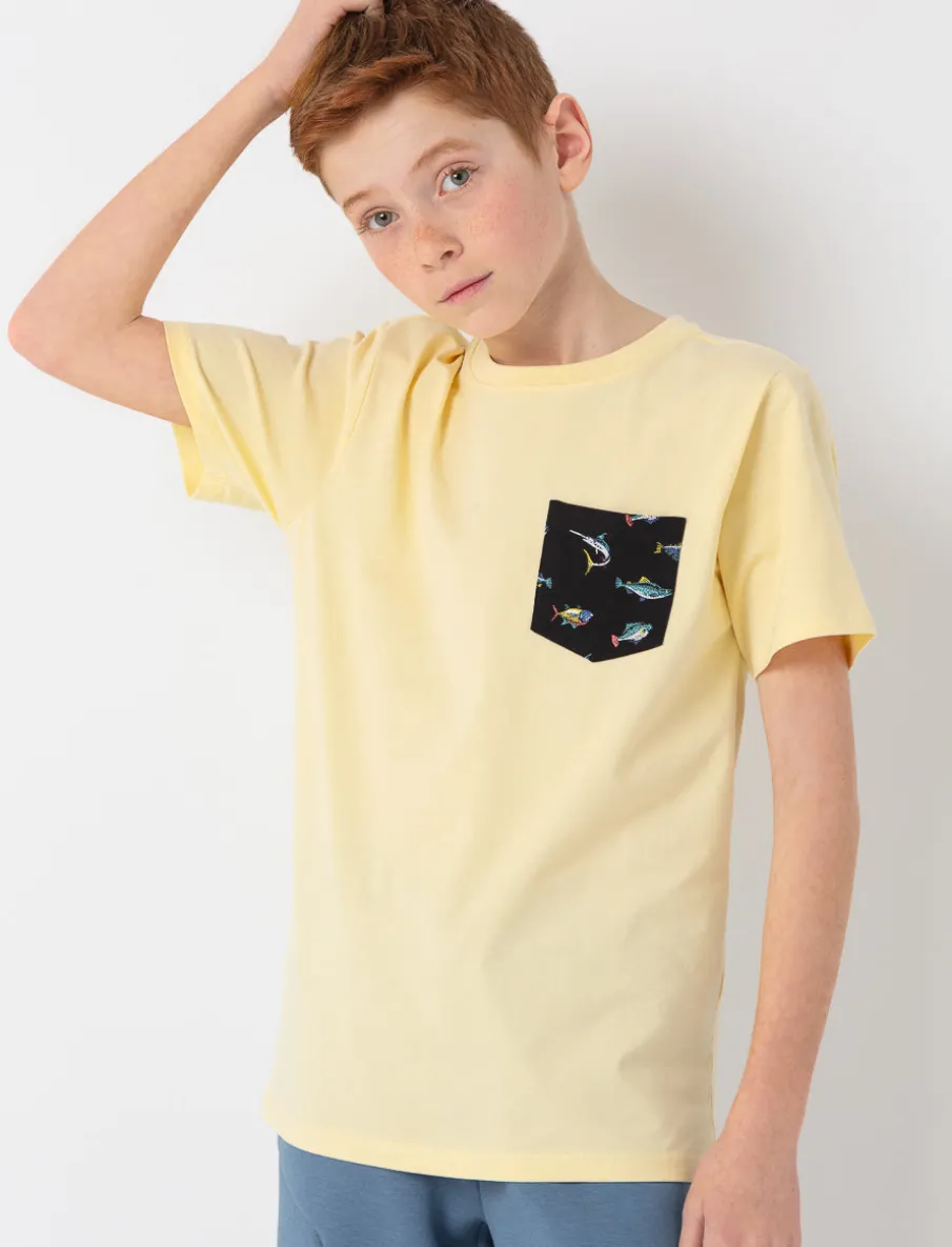 Solid T-shirt with pocket