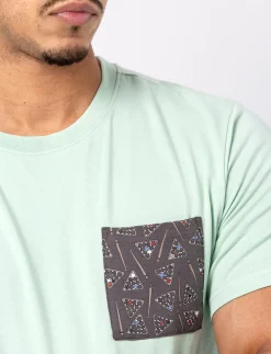 Solid T-Shirt with Printed Pocket