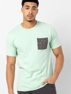 Solid T-Shirt with Printed Pocket
