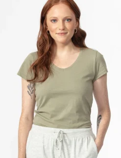 Solid V-neck T-Shirt