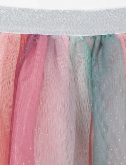 Sparkling Tulle Skirt with Built-in Shorts - Little Girl