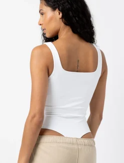 Square-neck Bodysuit with Wide Straps