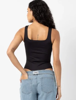 Square-neck Bodysuit with Wide Straps